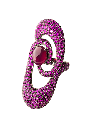 Ring with rubies